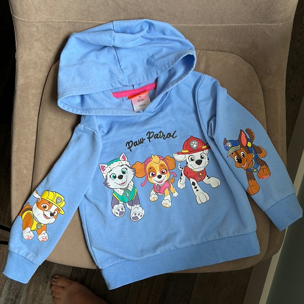 Paw Patrol Blue Sweatshirt Hoodie for Kids 2T